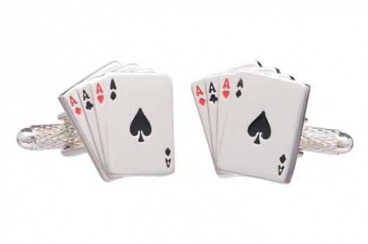 Four Aces Playing Card Cufflinks